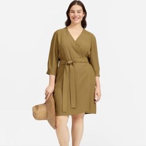NWT EVERLANE* Minimal Chic Japanese GoWeave Wrap Mini Dress